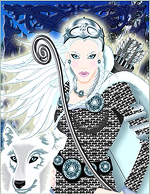 Skadi Goddess of Winter and the Hunt by Agnes Olson